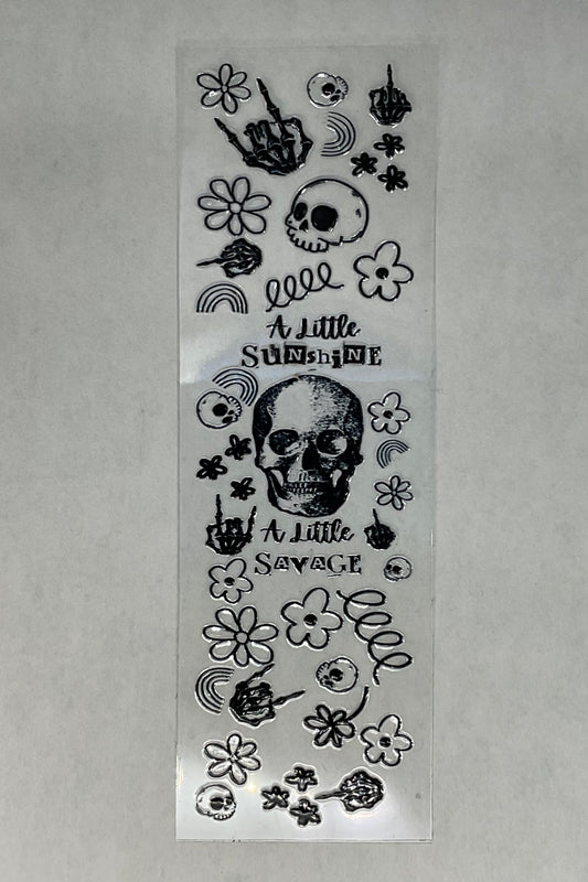 A Little Sunshine, A Little Savage Skull Pen Wrap