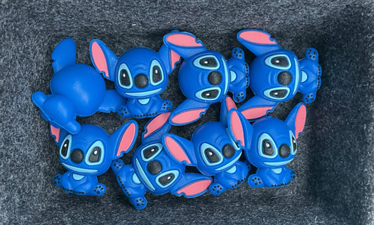 3-D Blue Alien Focal Bead